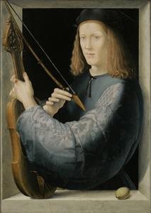 Portrait of a Young Man Holding a Lira da braccio